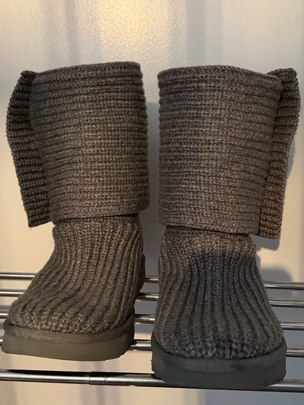 UGG Knit Pull-On Cozy Boot - Gray - Picture 2 of 4